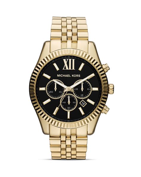 black gold michael kors lexington|Michael Kors gold tone.